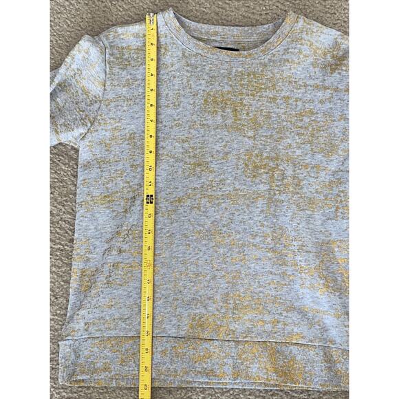 DKNY Women’s Long Sleeve Gray Gold Sweater Everywhere Sweatshirt XS Extra Small - Picture 9 of 10